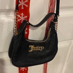 Juicy Couture Black and Gold Shoulder Bag
